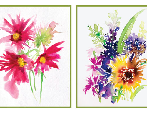 Emily Moll Wood hosts a “Loose Watercolor Flowers” Artist Workshop • July 7