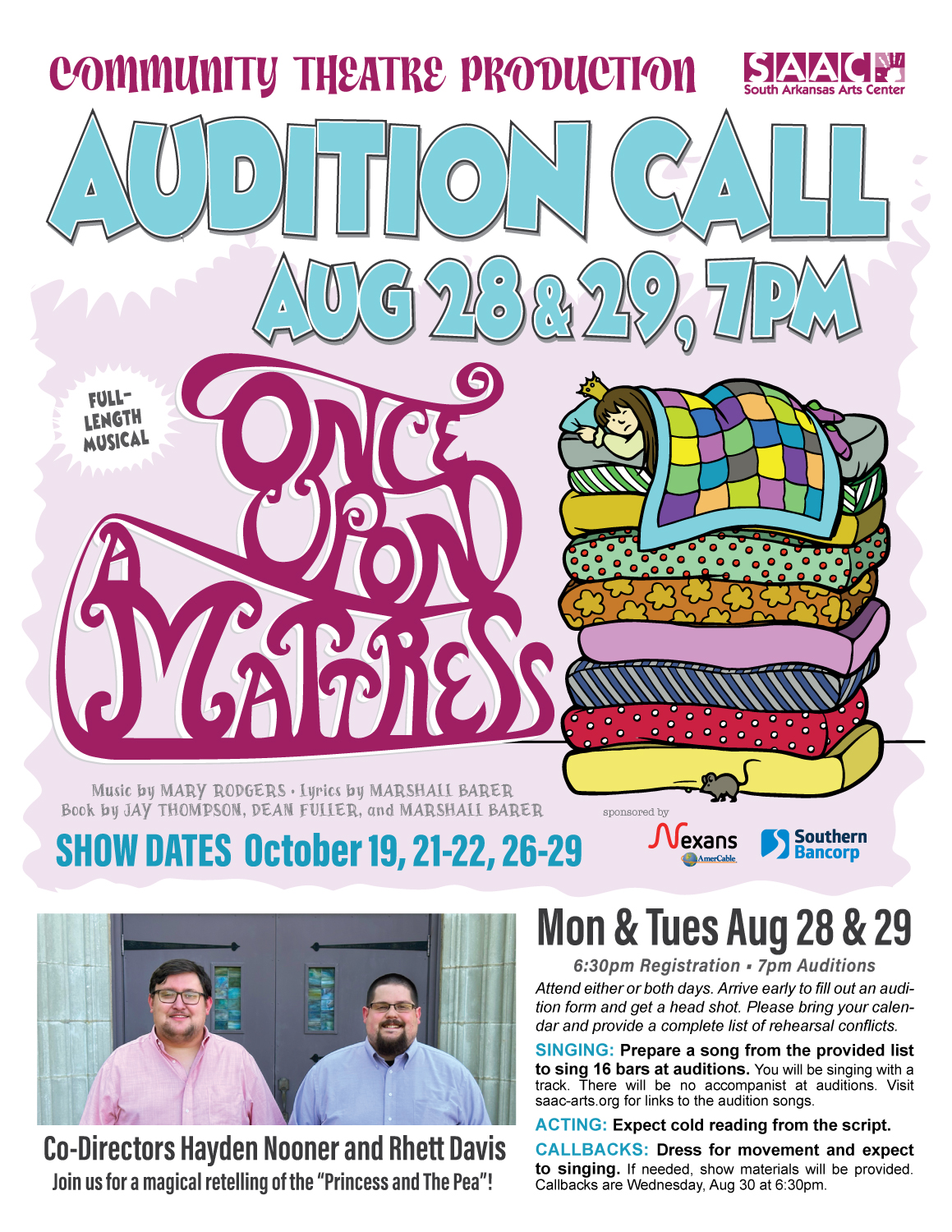 Click here for the Audition Form and Information Sheet