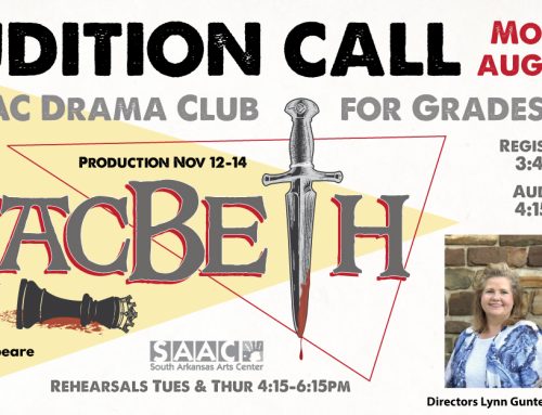 Drama Club hosts Audition Call for youth production of “Macbeth” by William Shakespeare • Aug 17